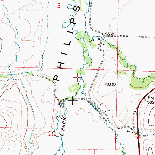 Topographic Map of Spring Creek, MT