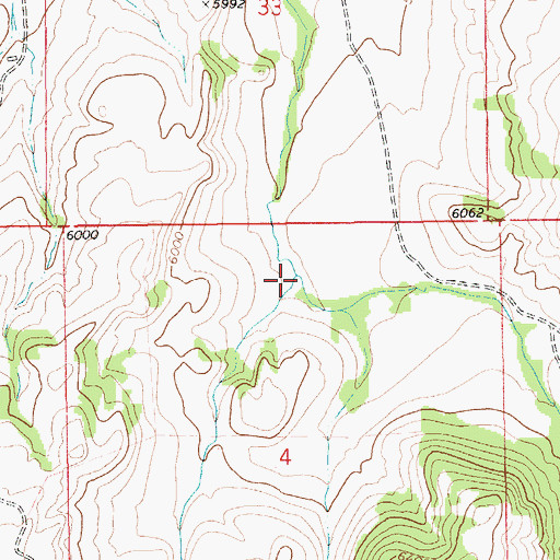 Topographic Map of Spring Creek, MT