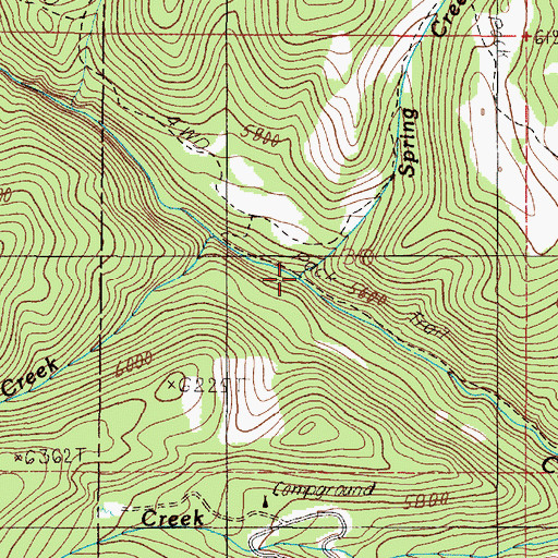Topographic Map of Spring Creek, MT