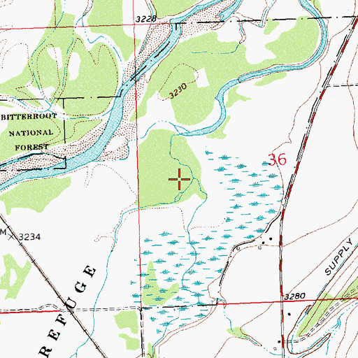 Topographic Map of Spring Creek, MT