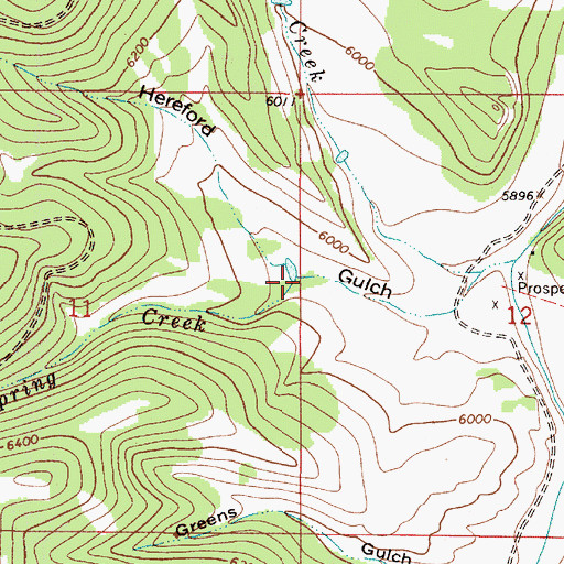Topographic Map of Spring Creek, MT