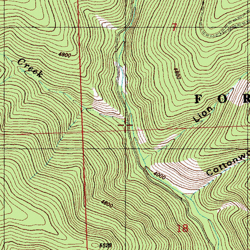 Topographic Map of Spring Creek, MT