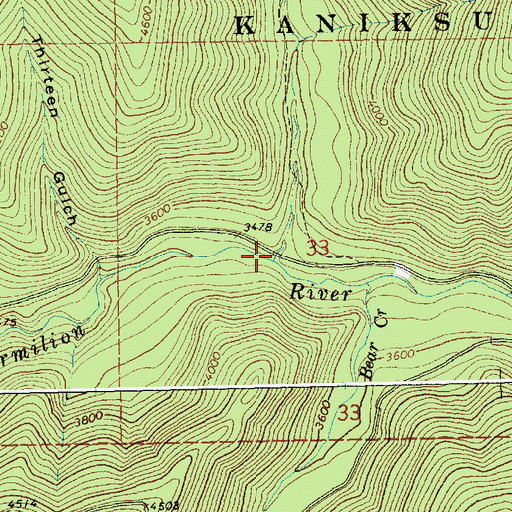 Topographic Map of Spring Creek, MT