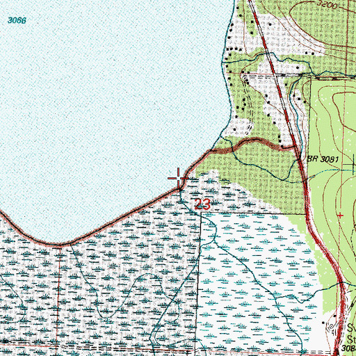 Topographic Map of Spring Creek, MT