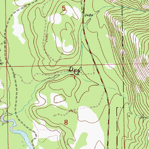 Topographic Map of Spring Creek, MT