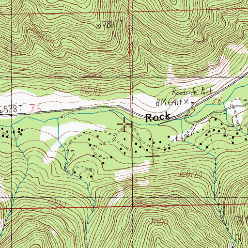 Topographic Map of Spring Creek, MT