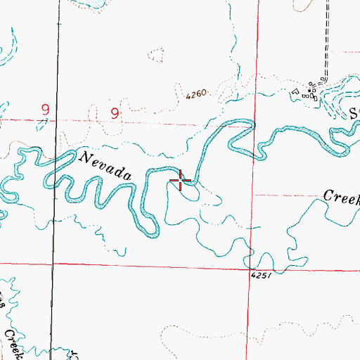Topographic Map of Spring Creek, MT
