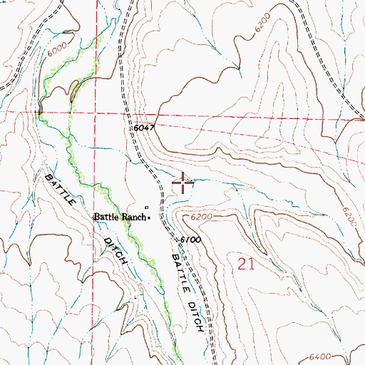 Topographic Map of Spring Creek, MT