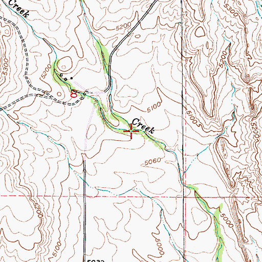 Topographic Map of Spring Creek, MT