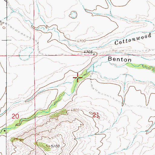 Topographic Map of Spring Creek, MT