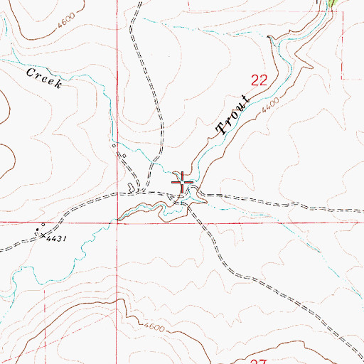 Topographic Map of Spring Creek, MT