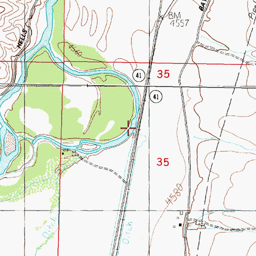 Topographic Map of Spring Creek, MT