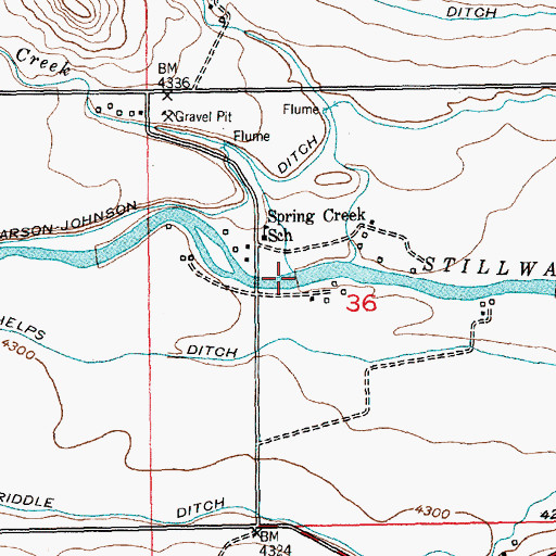 Topographic Map of Spring Creek, MT