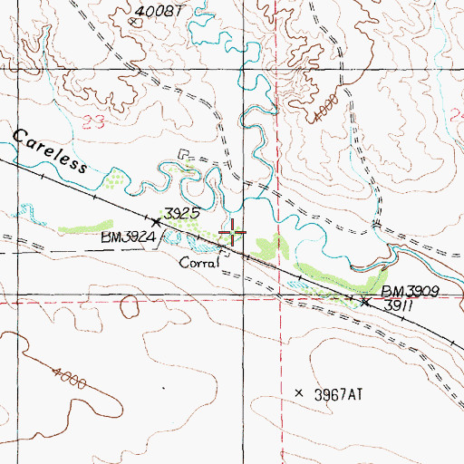 Topographic Map of Spring Creek, MT