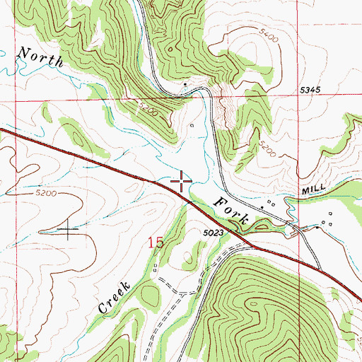 Topographic Map of Spring Creek, MT