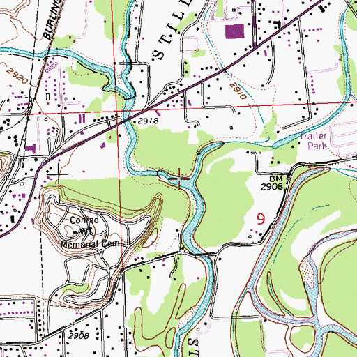 Topographic Map of Spring Creek, MT