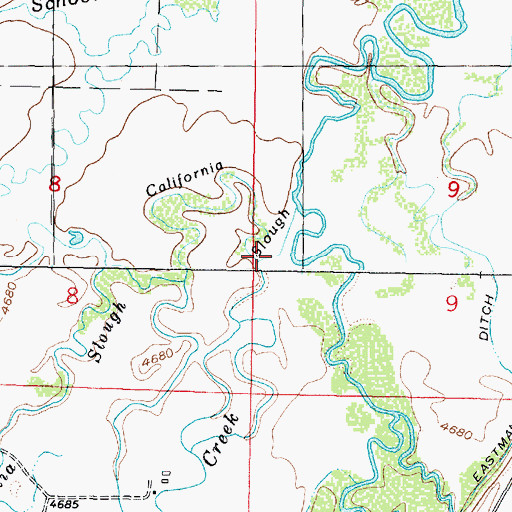 Topographic Map of Spring Creek, MT
