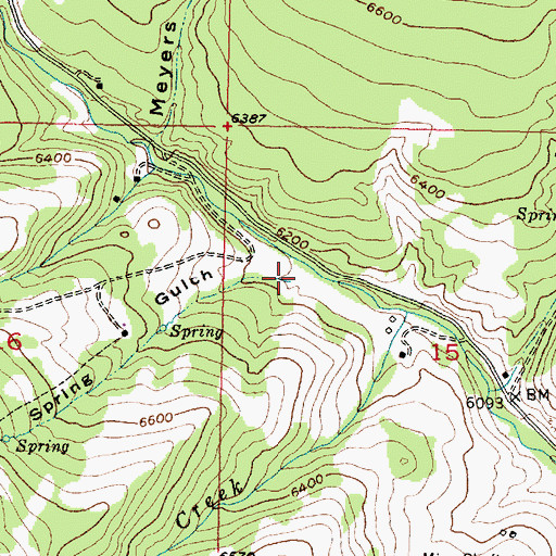 Topographic Map of Spring Gulch, MT