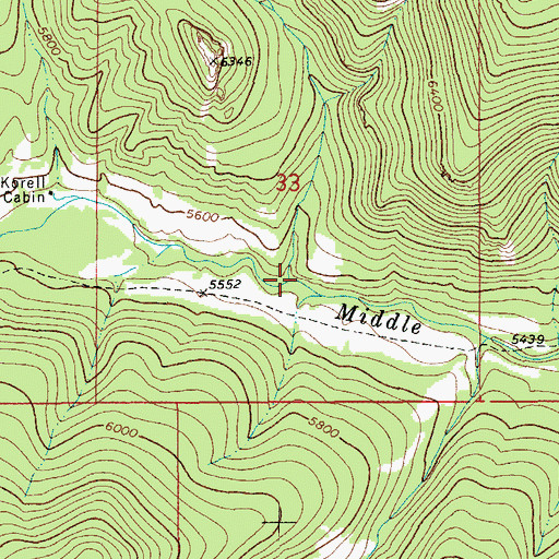 Topographic Map of Spring Gulch, MT