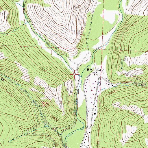 Topographic Map of Spring Gulch, MT