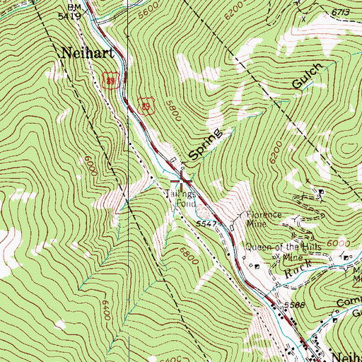 Topographic Map of Spring Gulch, MT