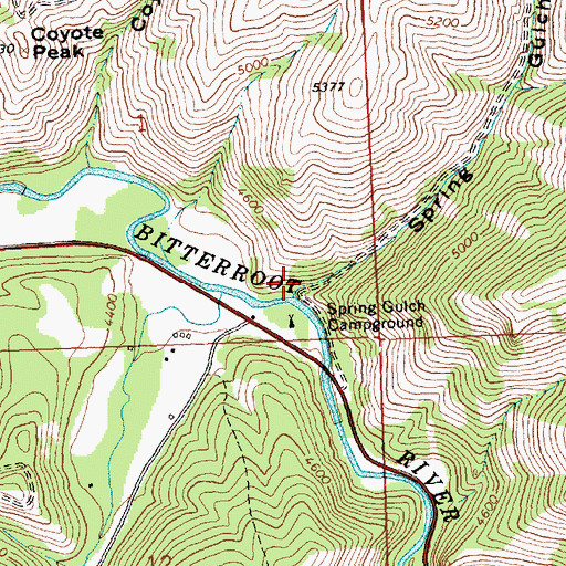 Topographic Map of Spring Gulch, MT