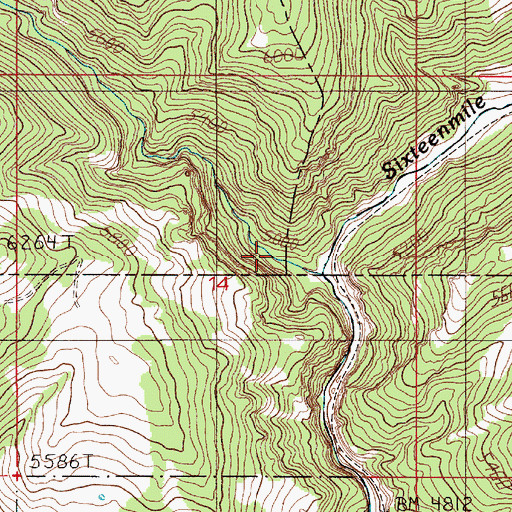 Topographic Map of Spring Gulch, MT