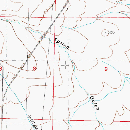 Topographic Map of Spring Gulch, MT