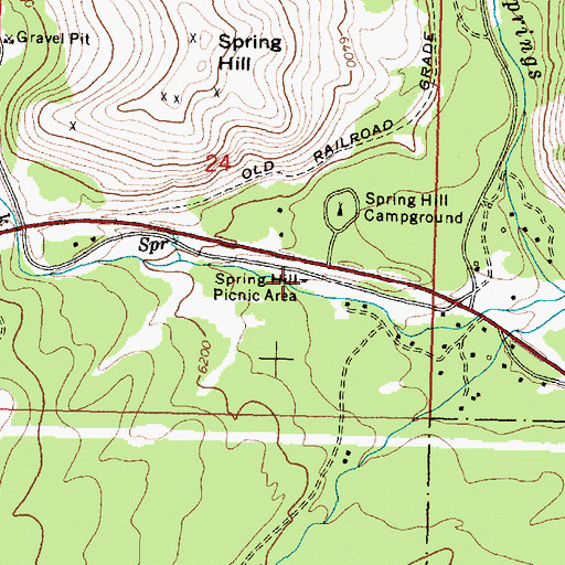 Topographic Map of Spring Hill Picnic Area, MT