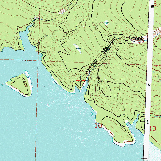 Topographic Map of Spring Meadow Creek, MT