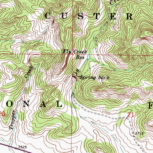 Topographic Map of Spring Number Two, MT