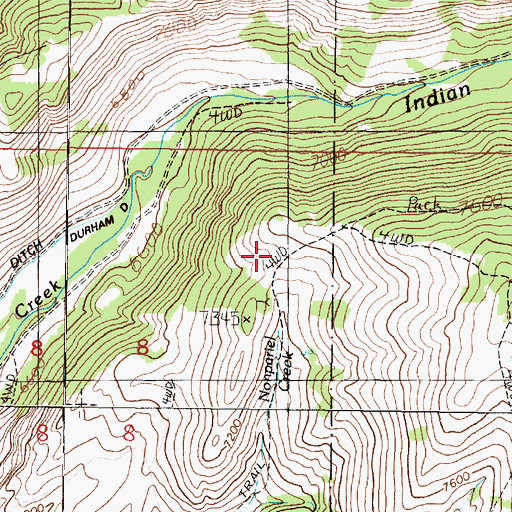 Topographic Map of Spring Park Flat, MT
