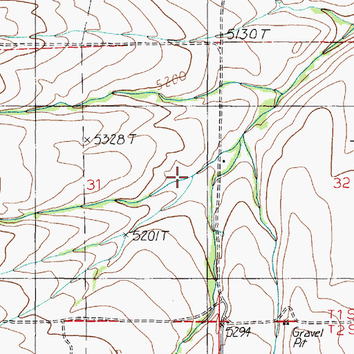 Topographic Map of Springside Ranch, MT