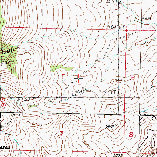 Topographic Map of Spritzer Ranch, MT
