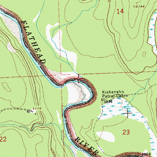 Topographic Map of Spruce Creek, MT