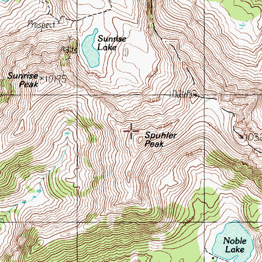 Topographic Map of Spuhler Peak, MT