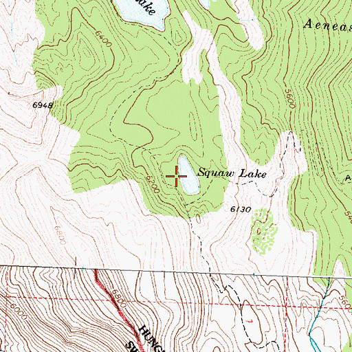 Topographic Map of In-thlam-keh Lake, MT