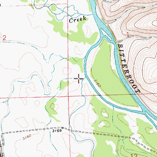 Topographic Map of Sin-tin-tin-em-ska Creek, MT