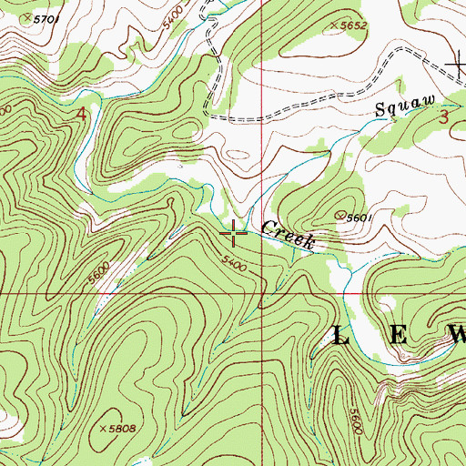 Topographic Map of Cameron Creek, MT