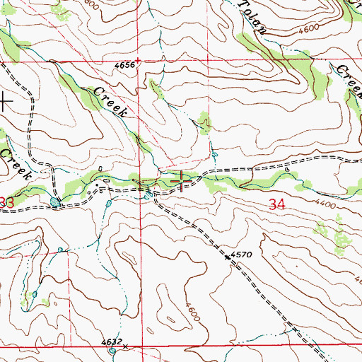 Topographic Map of In-moolsh Creek, MT