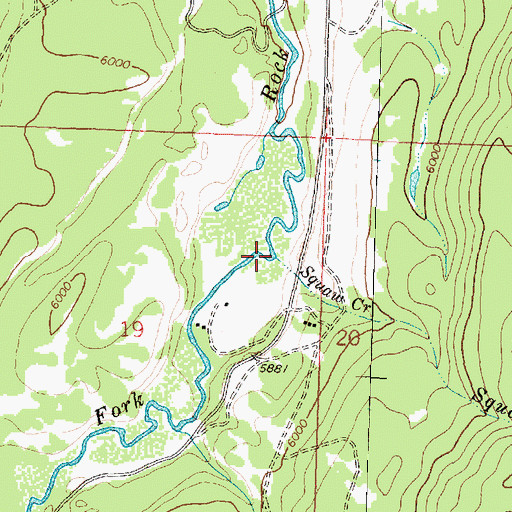 Topographic Map of Cutthroat Creek, MT
