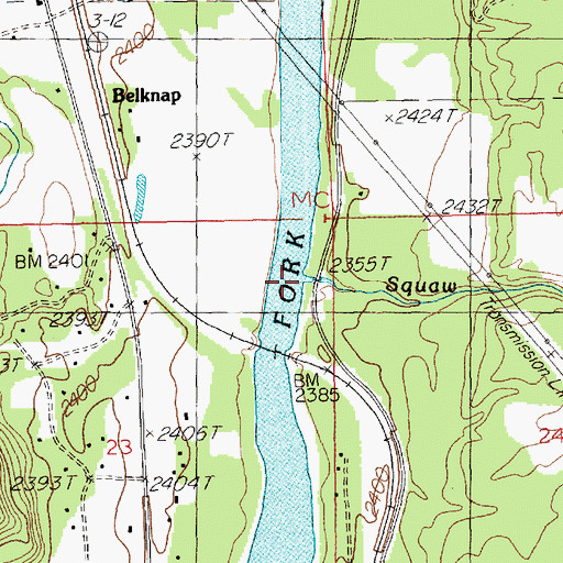 Topographic Map of Sqaylth-kwum Creek, MT