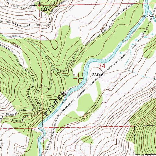 Topographic Map of Leckrone Creek, MT