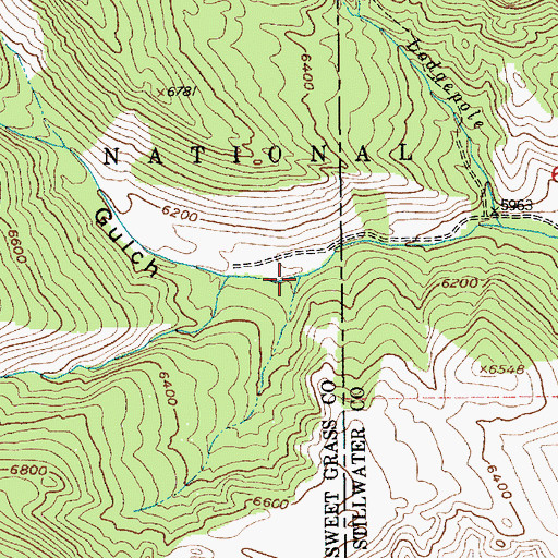 Topographic Map of Travois Gulch, MT
