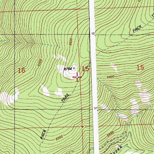 Topographic Map of Shining Peak Trail, MT