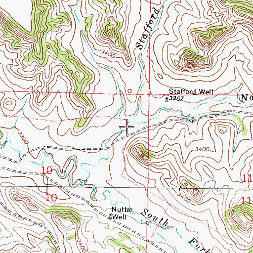 Topographic Map of Stafford Creek, MT