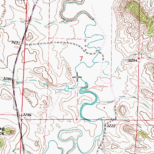 Topographic Map of Stag Rock Creek, MT