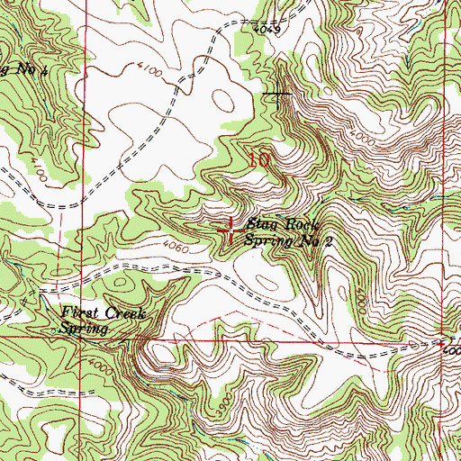 Topographic Map of Stag Rock Spring Number Two, MT