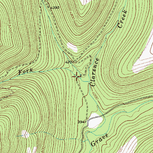 Topographic Map of Stahl Creek, MT