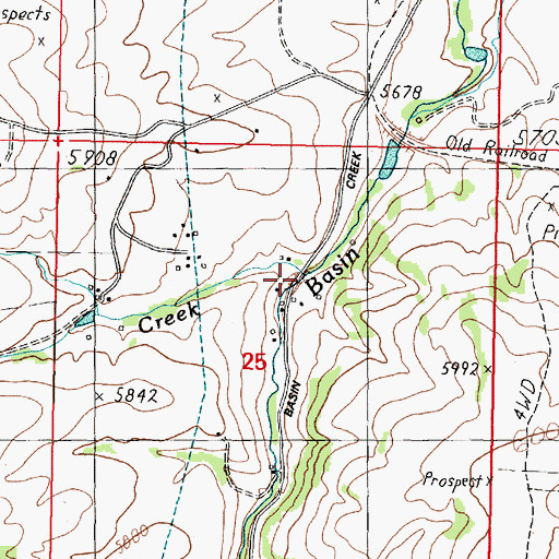 Topographic Map of Standby Creek, MT